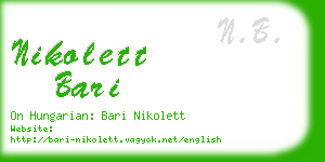 nikolett bari business card